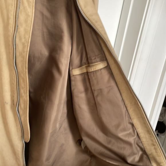 Light brown Gap men’s leather jacket sz Large - Picture 4 of 7